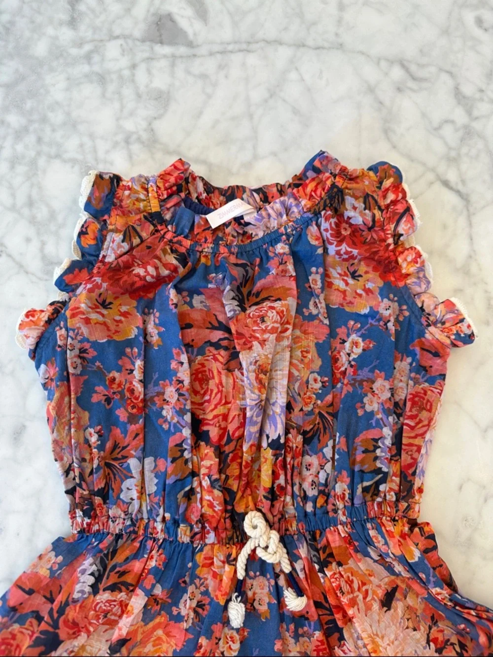 Zimmermann Girls Floral Ruffled Dress 2Y - Picture 3 of 5